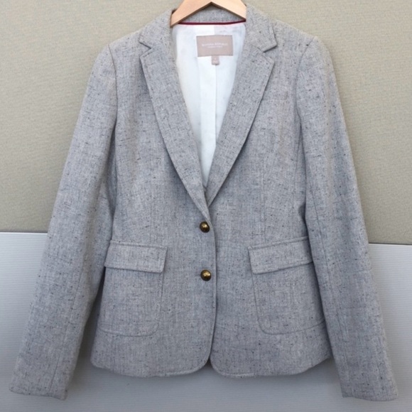 Banana Republic Jackets & Blazers - Banana Republic Light Gray Tweed Tailored Blazer